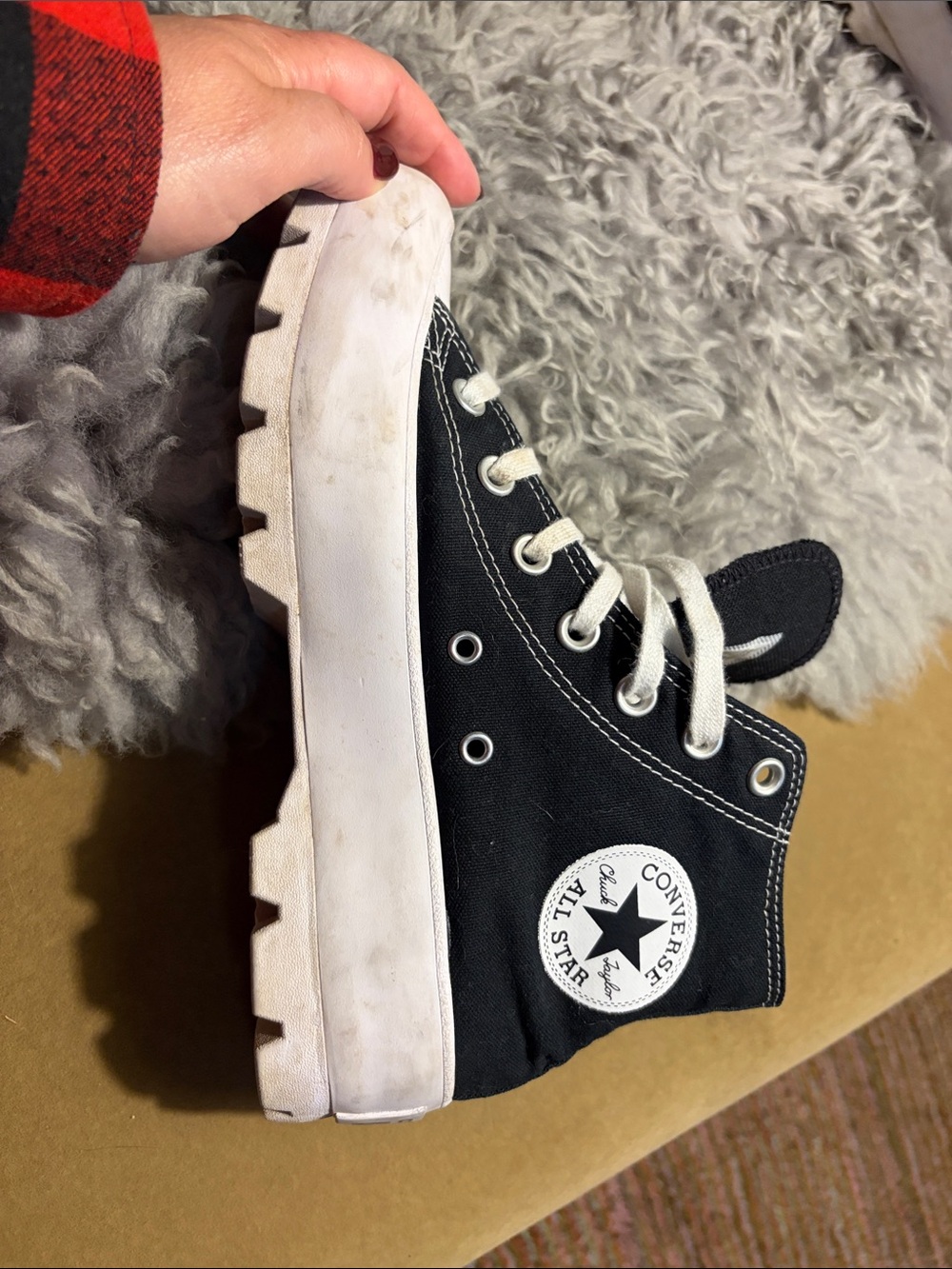 Converse women’s Black High Top Platform Sneakers